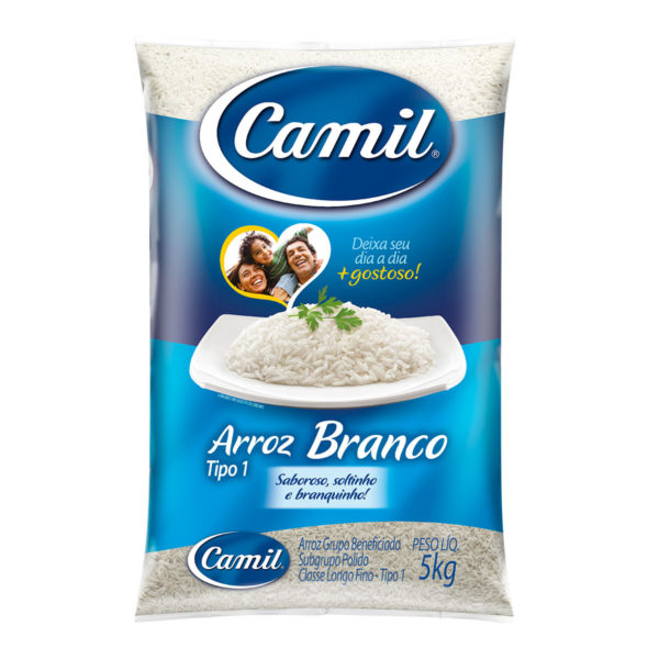 Arroz Agulhinha Tipo 1 CAMIL Pacote 5kg